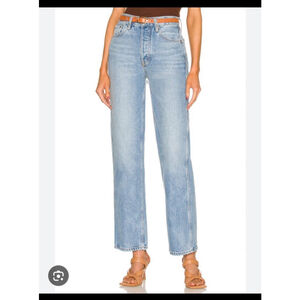 Re/done 90s High Rise Loose Jeans, Vintage Faded Blue, size 30 -retails for $315